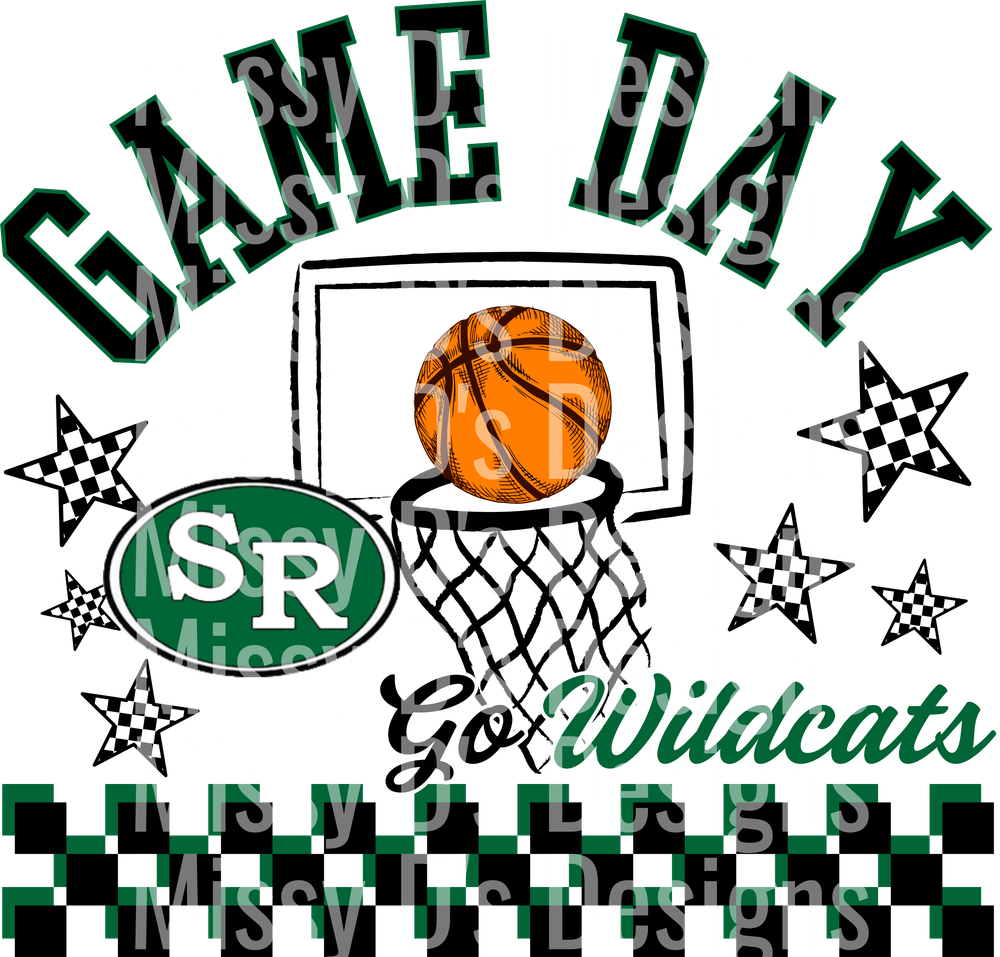 Game Day Basketball Go Wildcats Scurry-Rosser