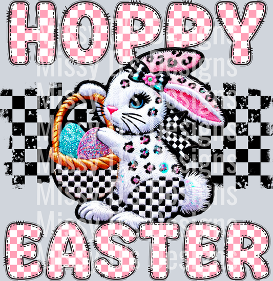 hoppy easter checkered