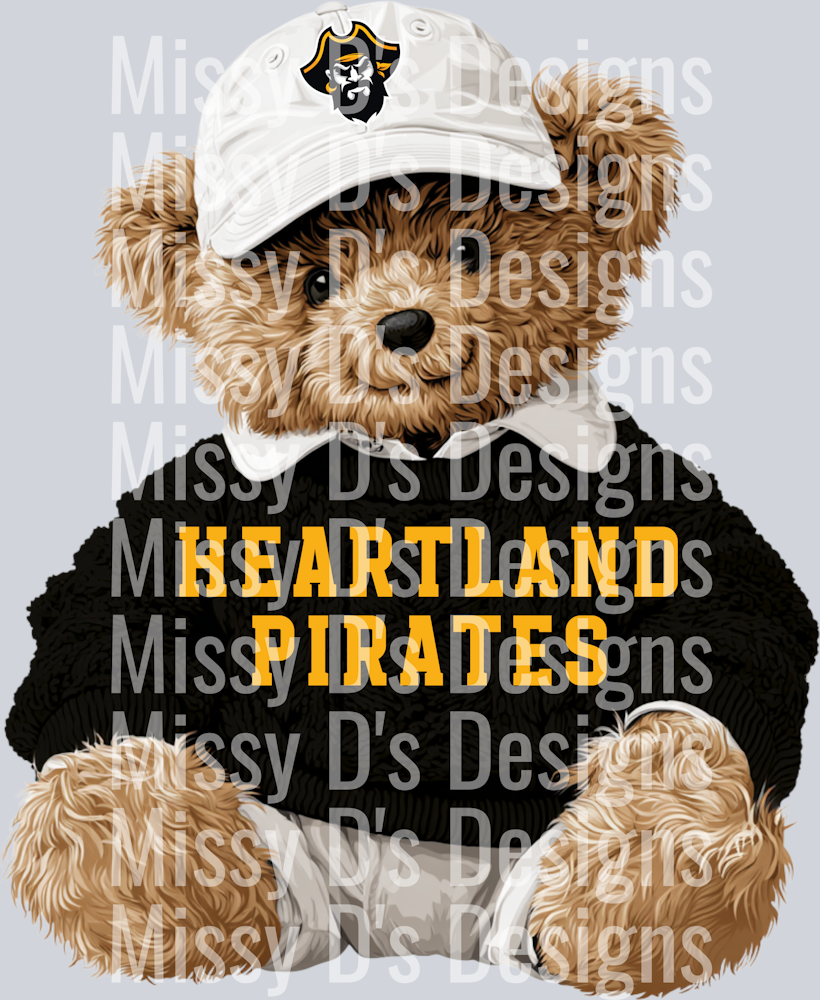 preppy bear mascot heartland pirates