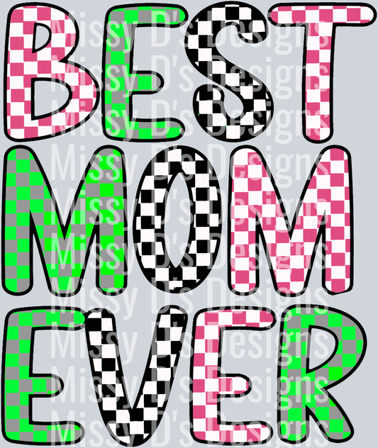 best mom ever checkered