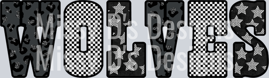 wolves Leopard Checkered Stars