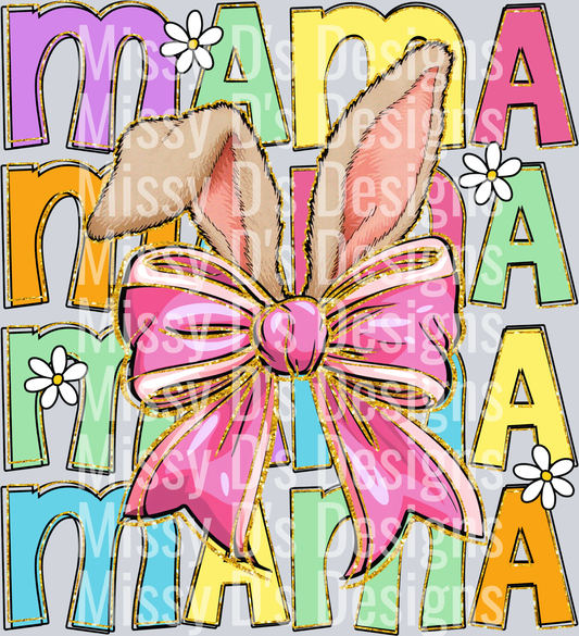 Mama easter bunny ears