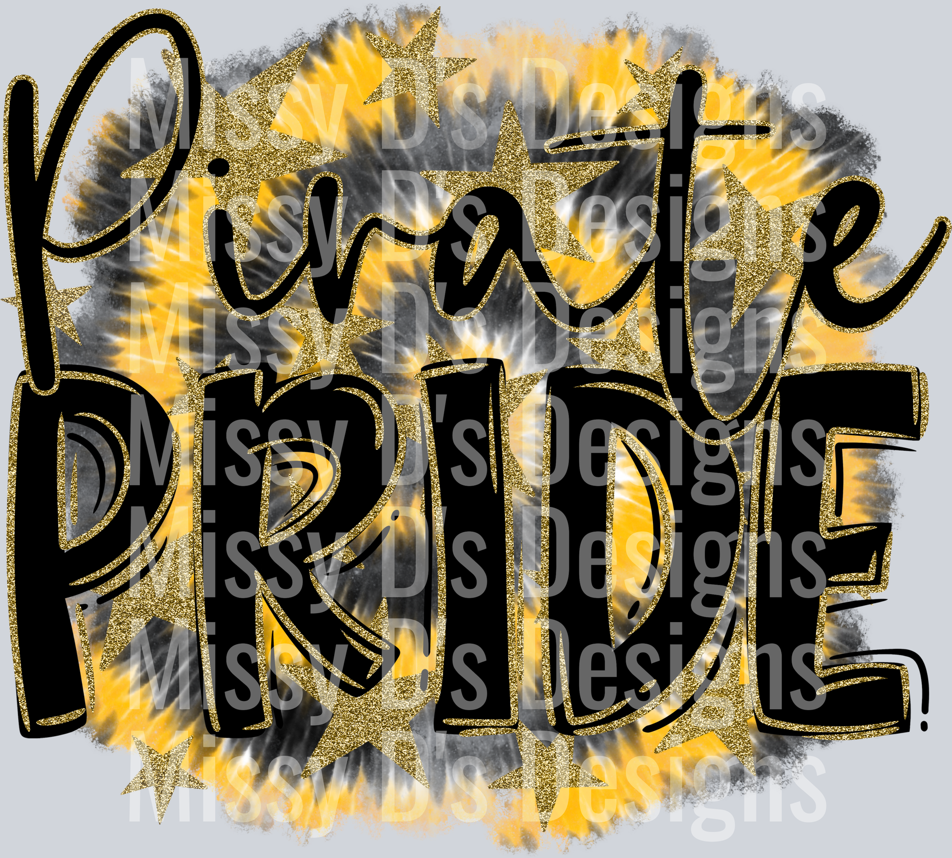 Starry Pride PIRATE PRIDE YELLOW TIE DYE BACKGROUND