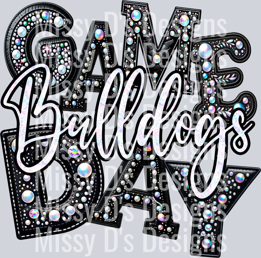 Game day leather bulldogs