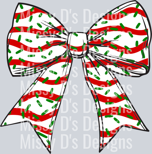 Christmas Cake Bow 300dpi
