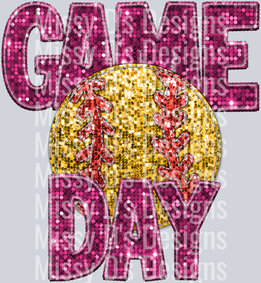 softball game day pink