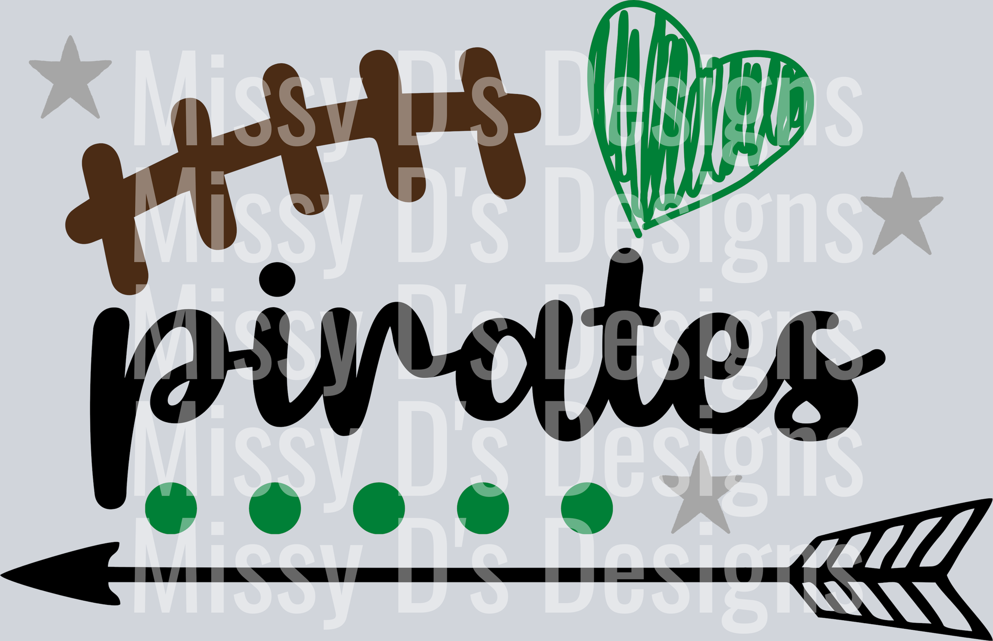 FootballLacePiratesGreen