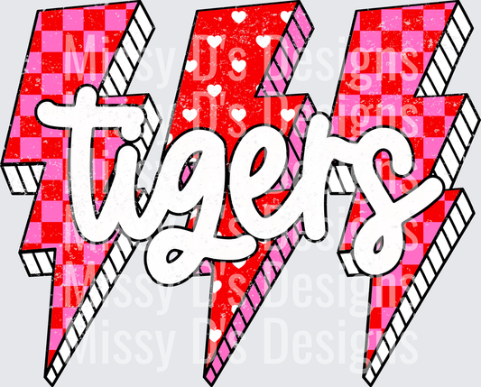 Valentine Lightning Bolts tigers