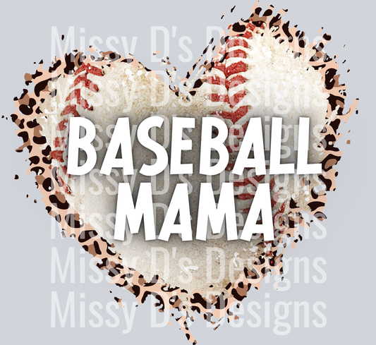 Baseball Mama Heart