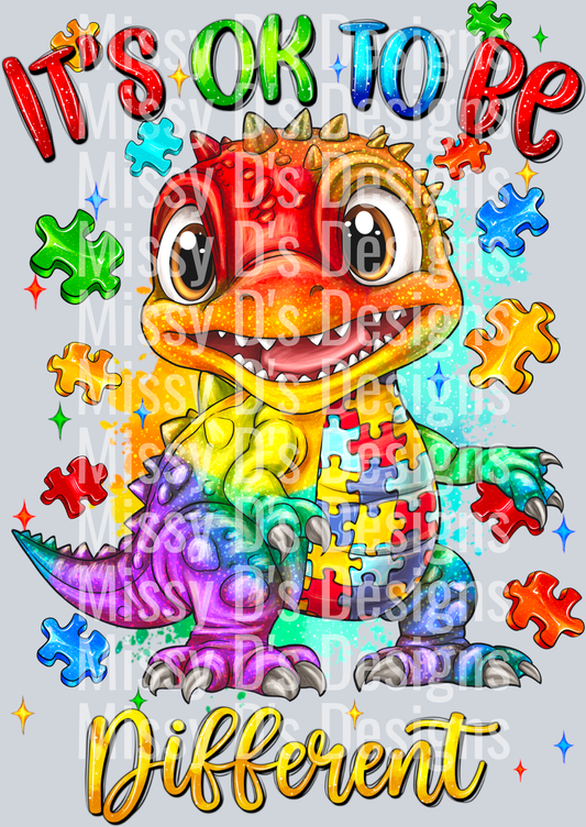Dinosaur_T_Rex_Its_Okay_To_Be_Different_Autism_