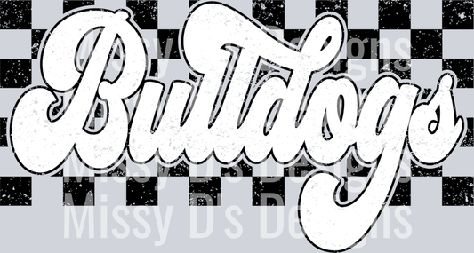 White Checkered Bulldogs