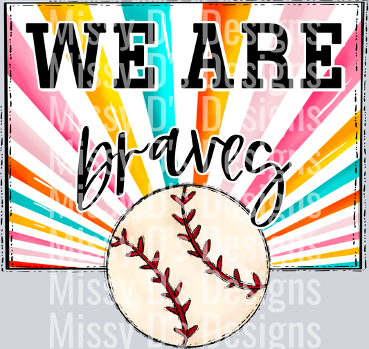 sunburst WE ARE braves baseball