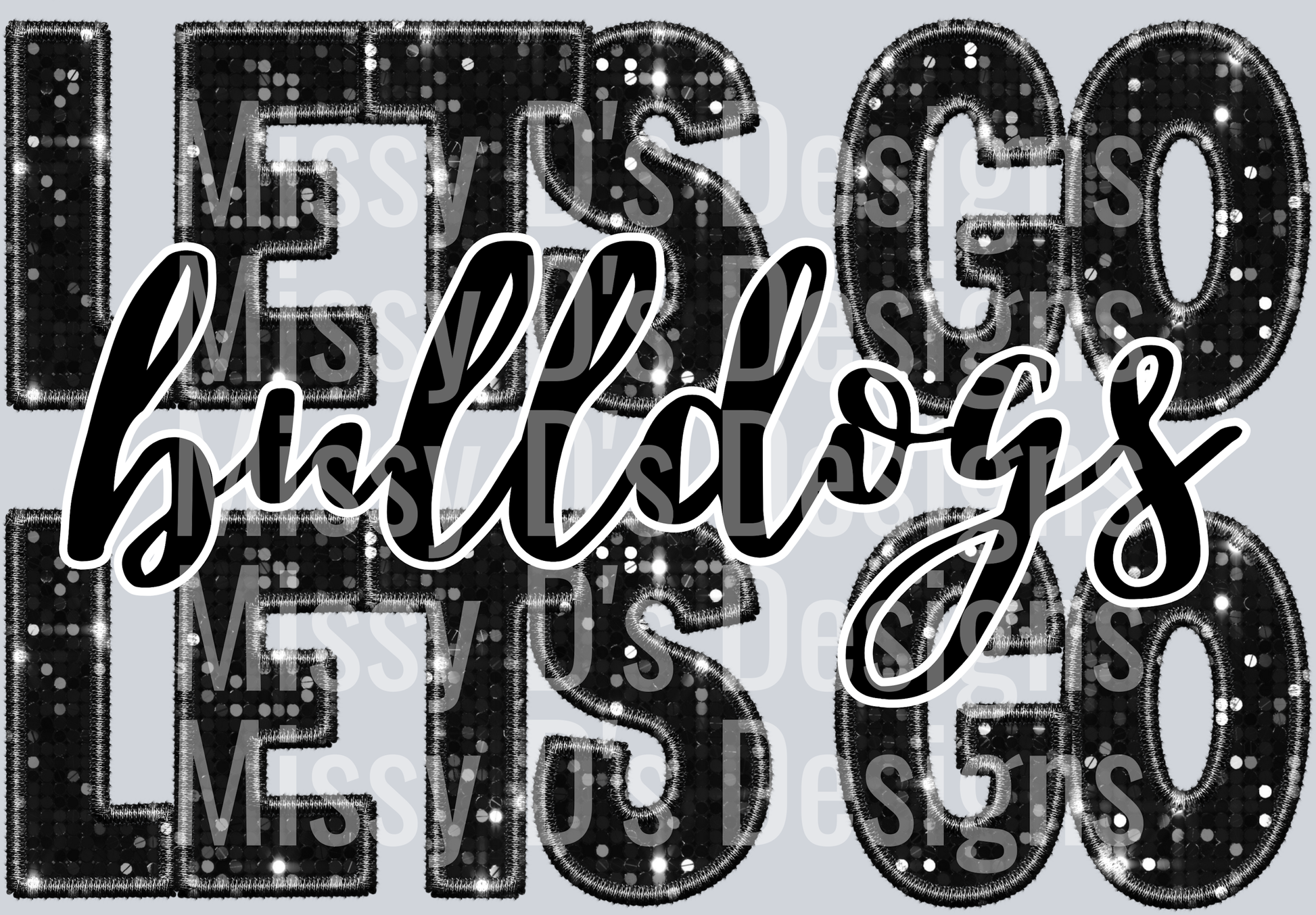 lets go bulldogs black