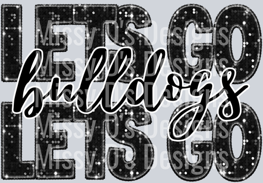 lets go bulldogs black