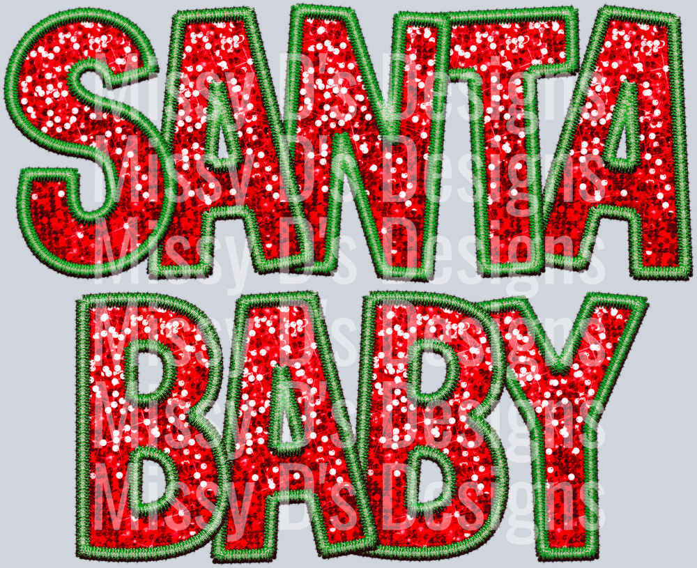 ChristmasSequinSantaBaby
