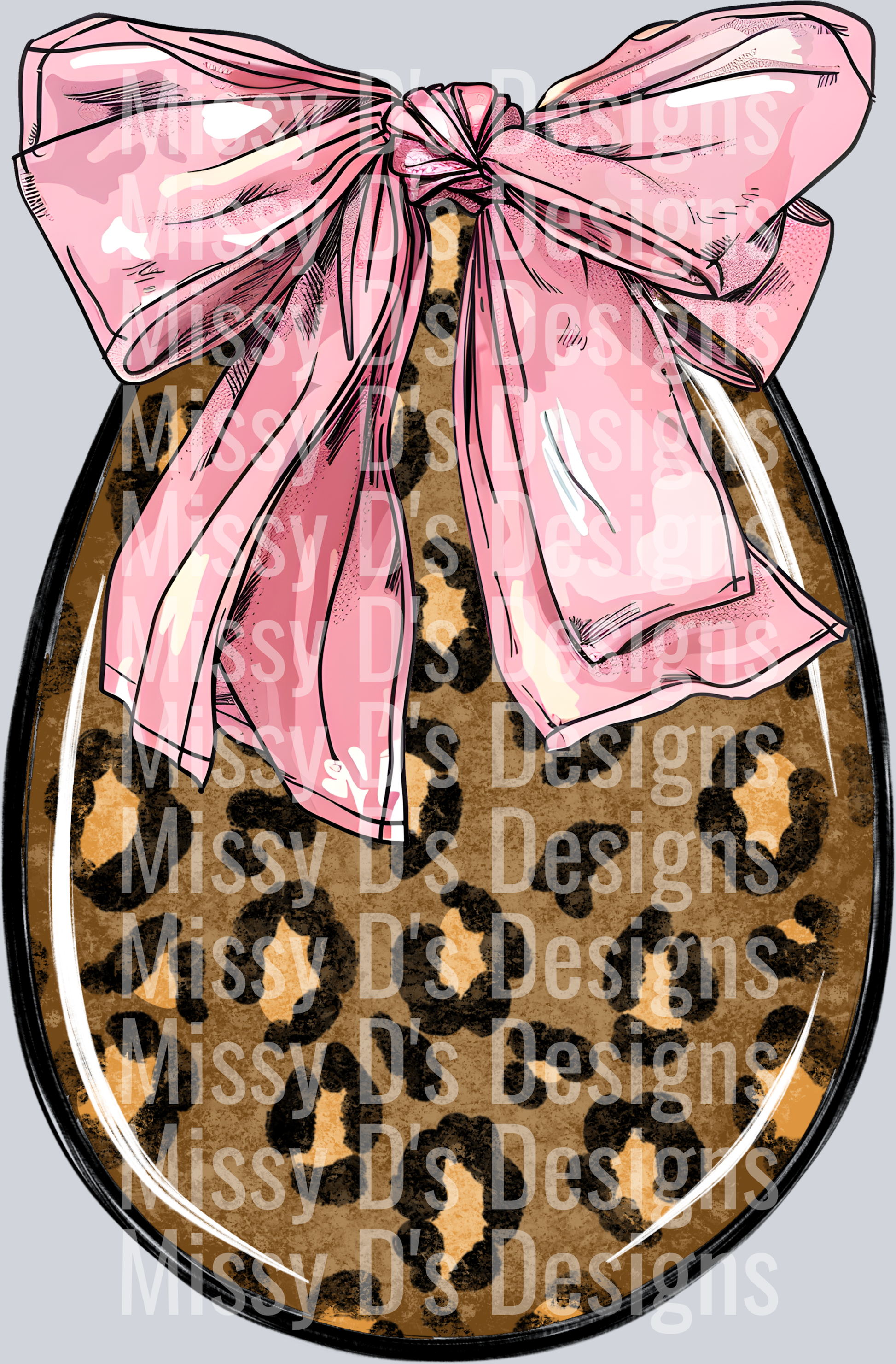 easter leopard bow