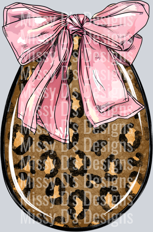 easter leopard bow