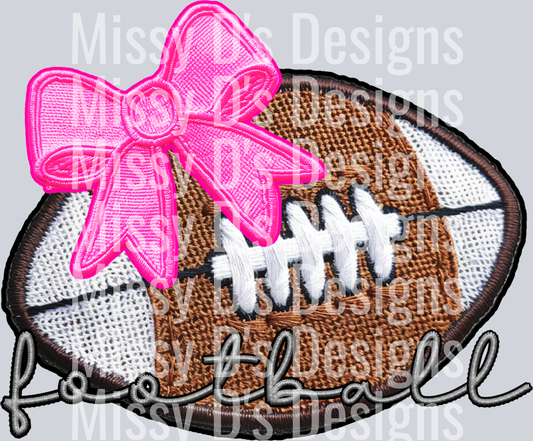 FOOTBALL COQUETTE EMBROIDERED PATCH 2