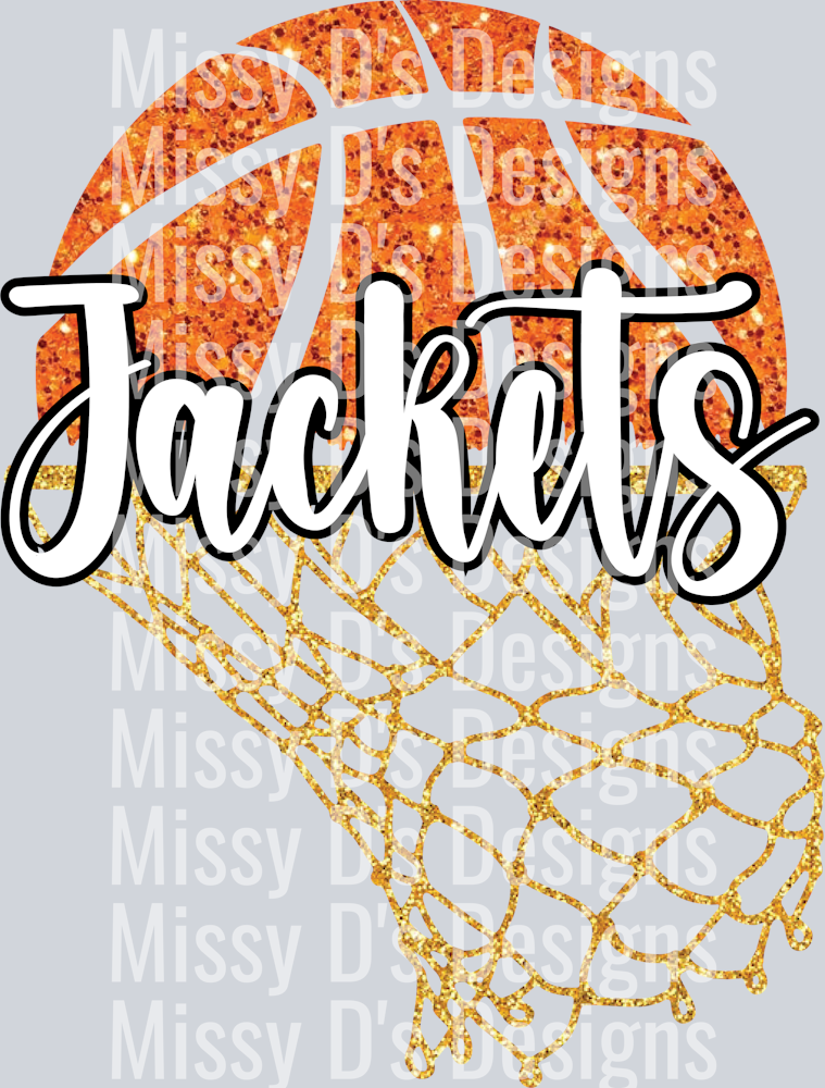 Basketball Net Faux Glitter Jackets