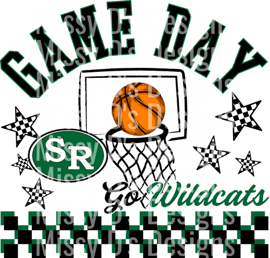 Game Day Basketball Hoop with Go Wildcats Team Spirit Design