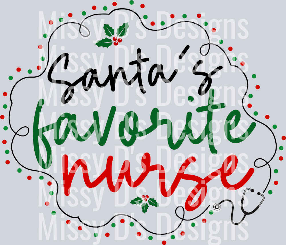 Santa_s Favorite Nurse 300dpi