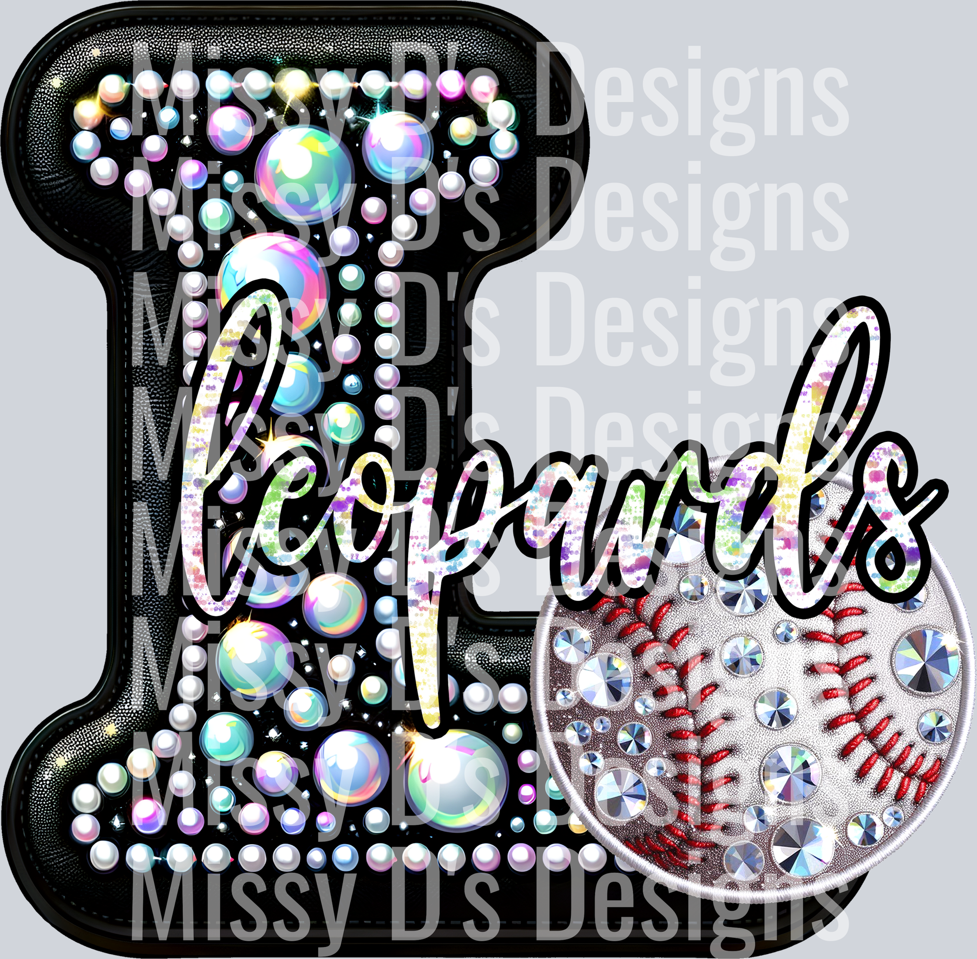 leather baseball leopards