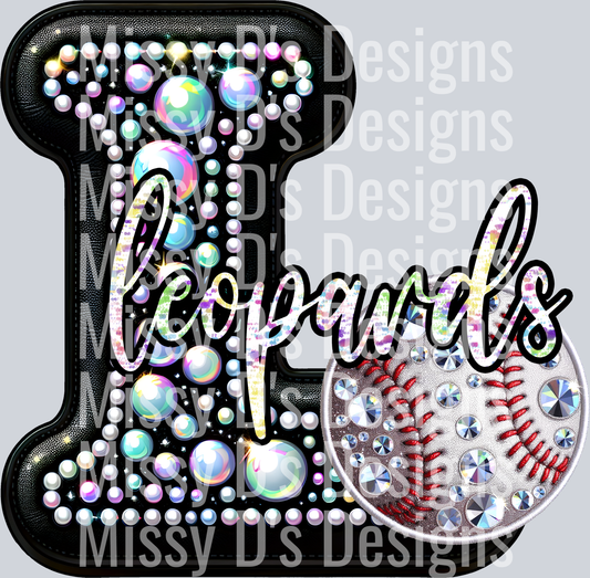 leather baseball leopards
