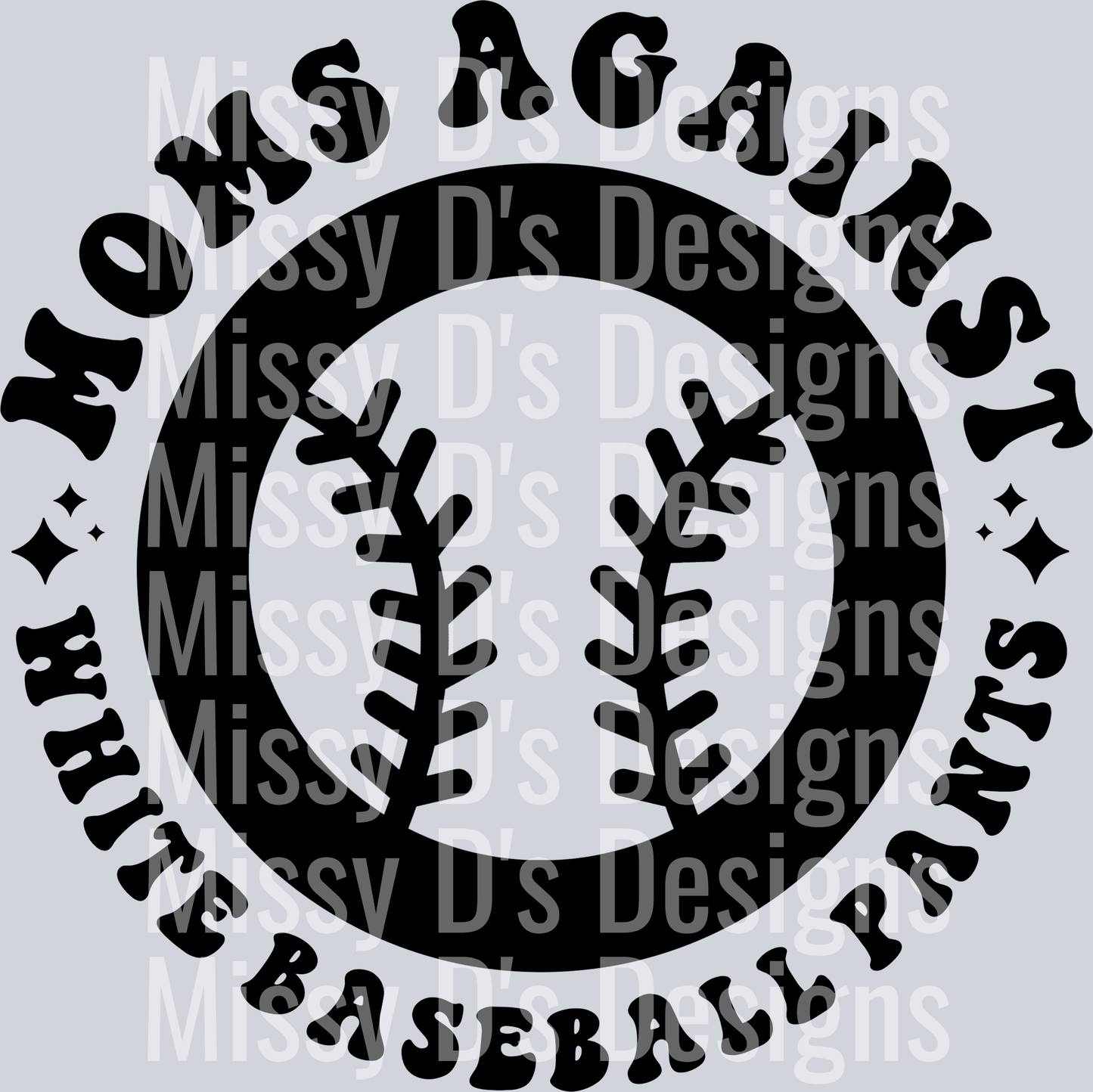 Moms Against White Baseball Pants Pocket Design