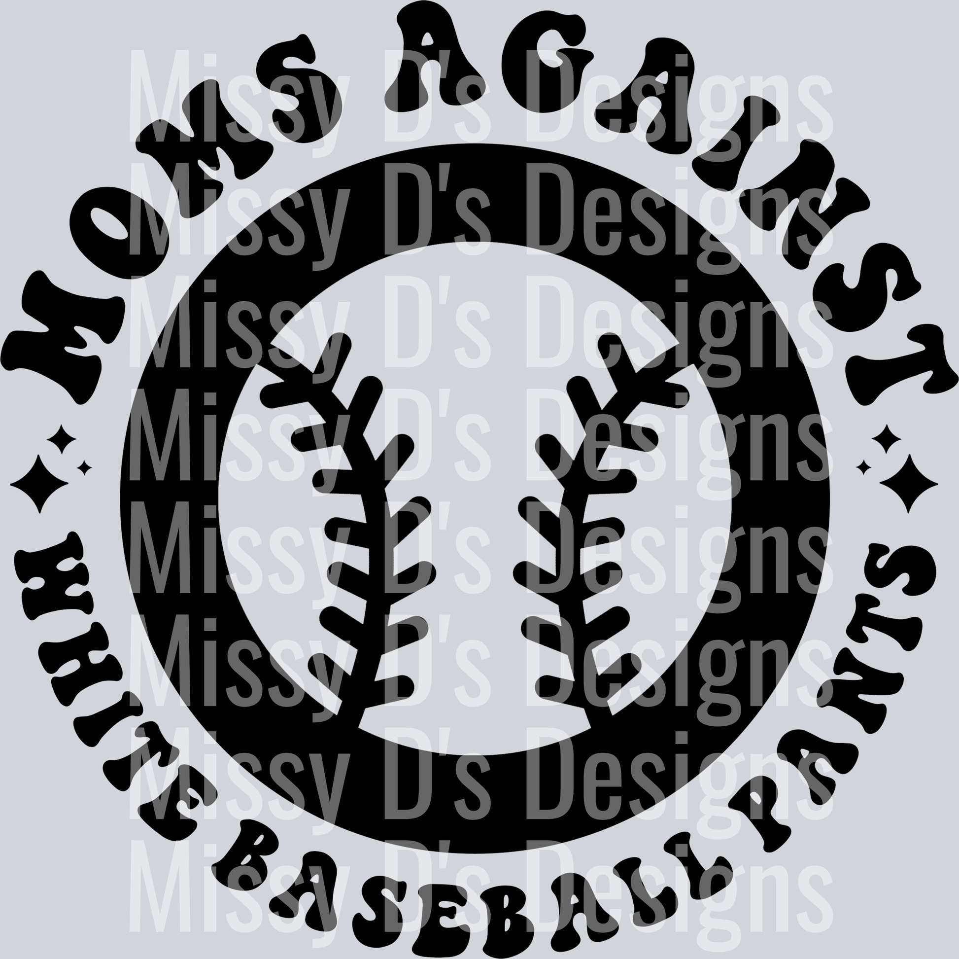 Moms Against White Baseball Pants Pocket Design