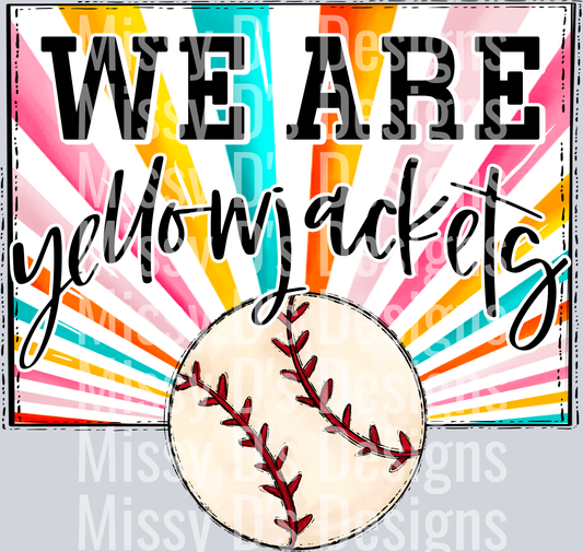 sunburst WE ARE yellowjackets baseball