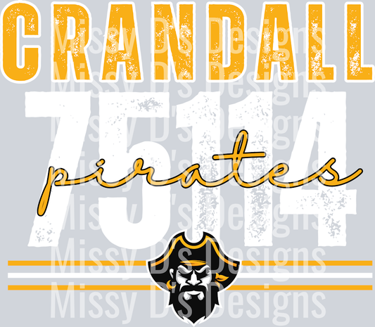 crandall pirates 75114 distressed white outline
