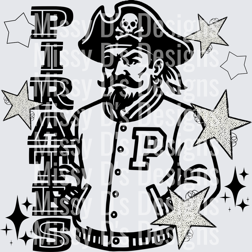 PIRATES Letterman Jacket Mascot