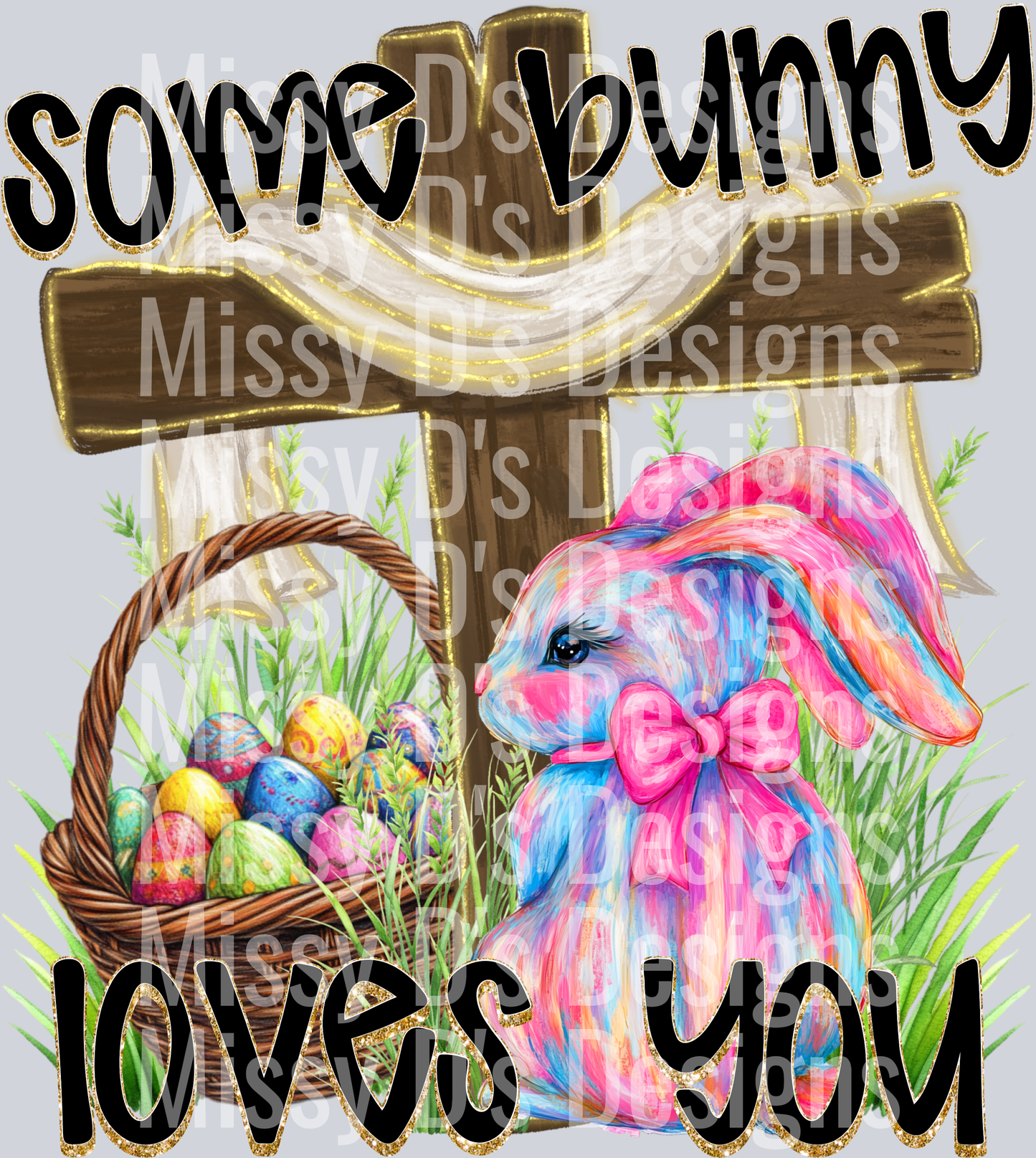 some bunny loves you cross easter