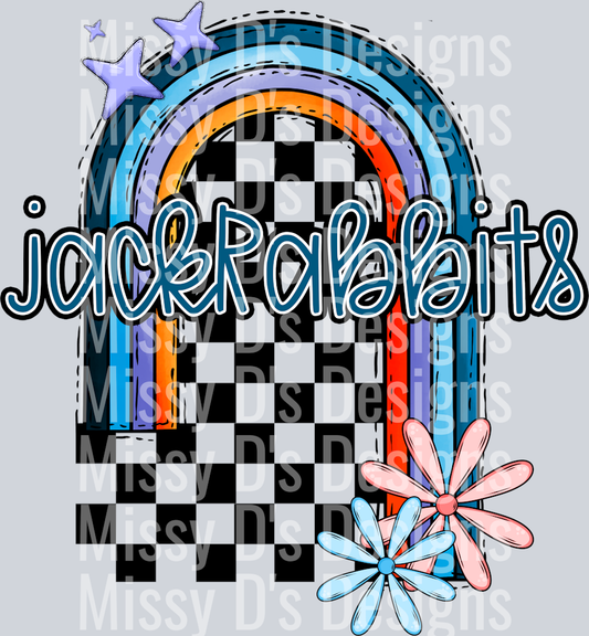 half rainbow jackrabbits