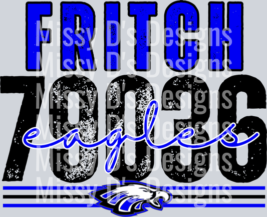 fritch eagles black outline