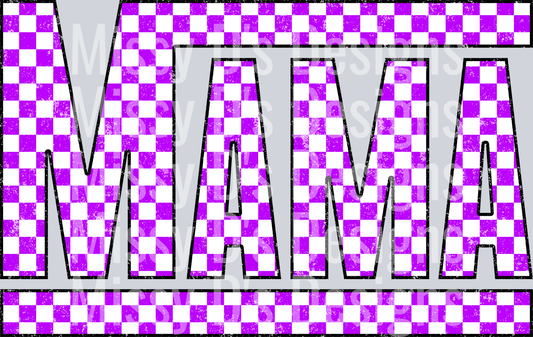 Purple Checkered Mama