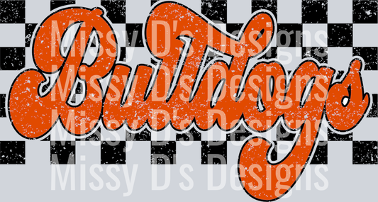 Orange Checkered Bulldogs