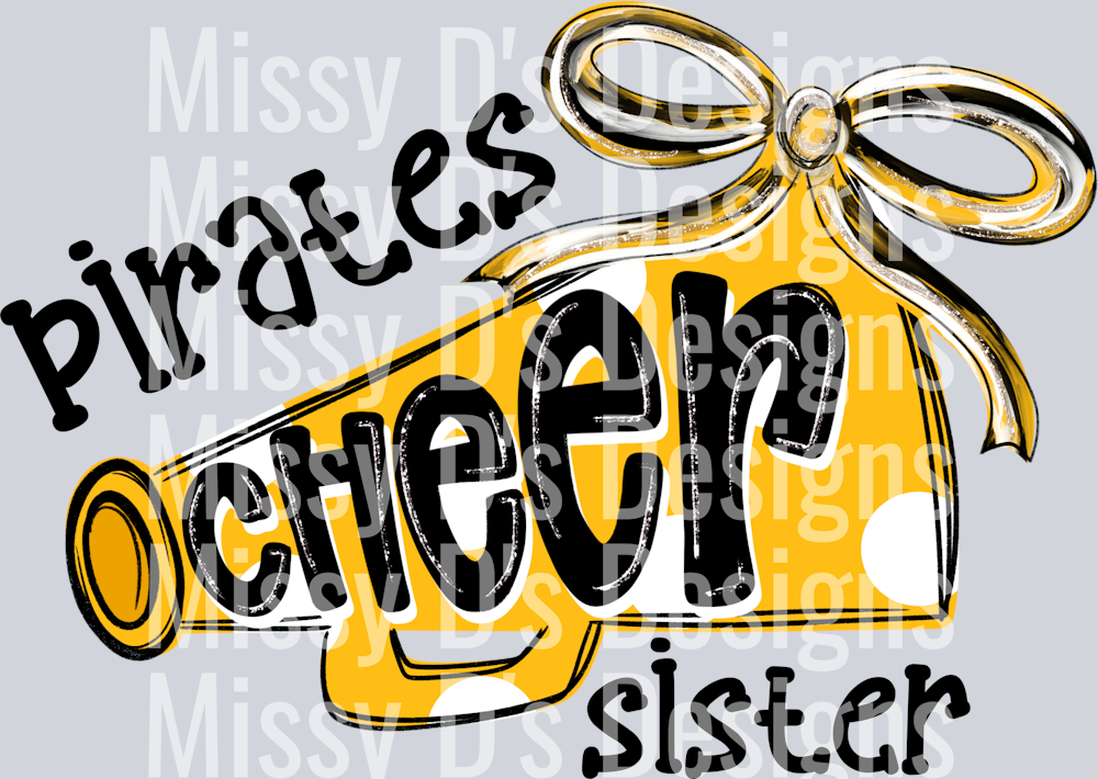 Pirates Cheer Sister Megaphone