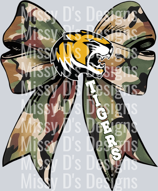 tigers Camo Ribbon Bow Coquette (3)