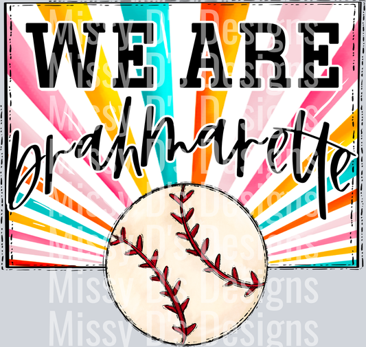 sunburst WE ARE brahmarette baseball