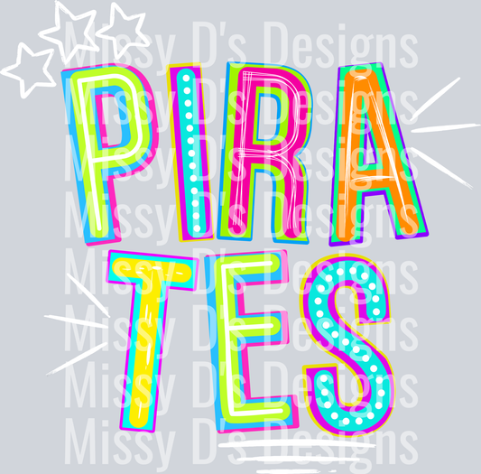 Scribble Bright colored pirates