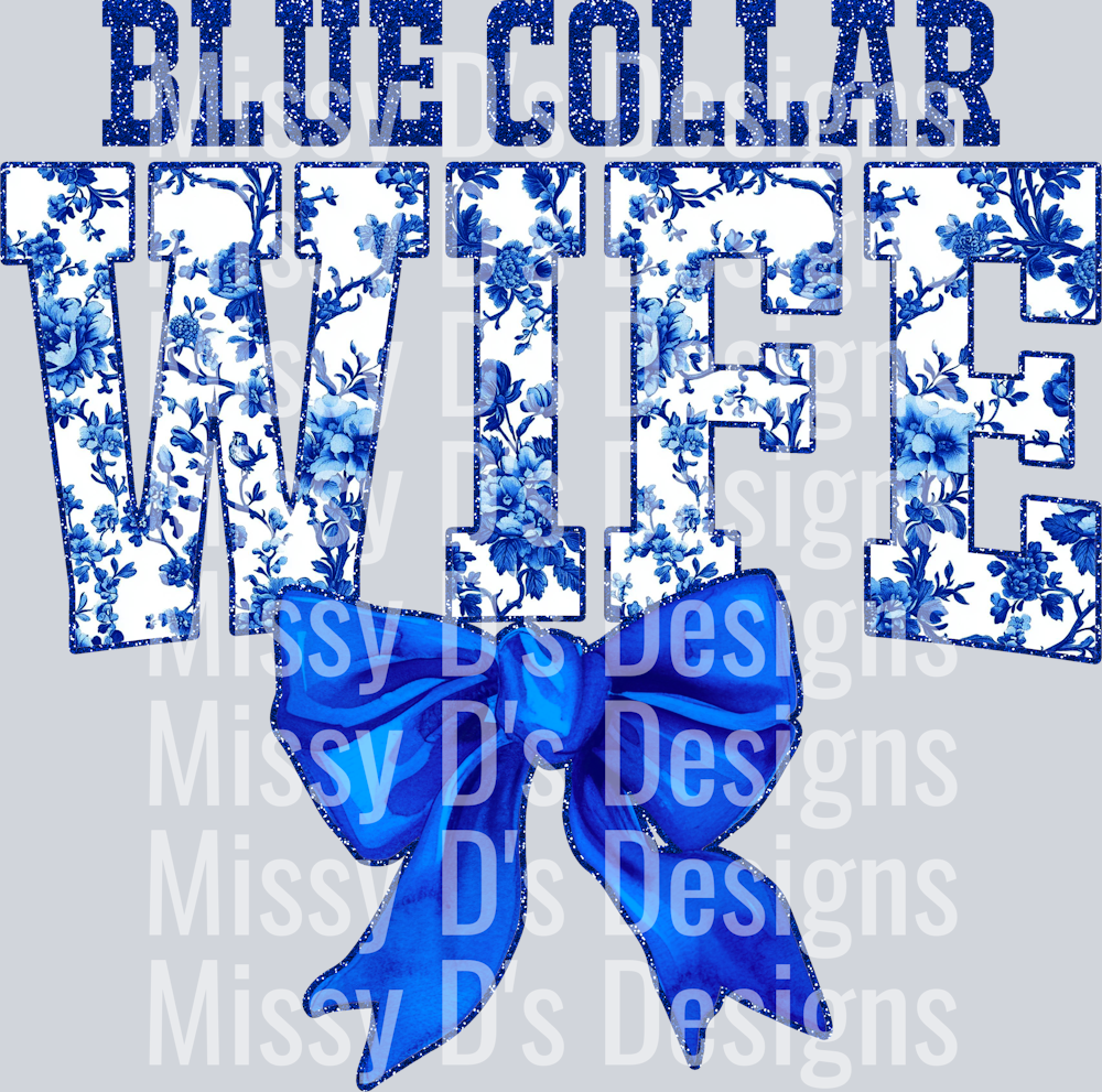 Blue Toile Blue Collar Wife