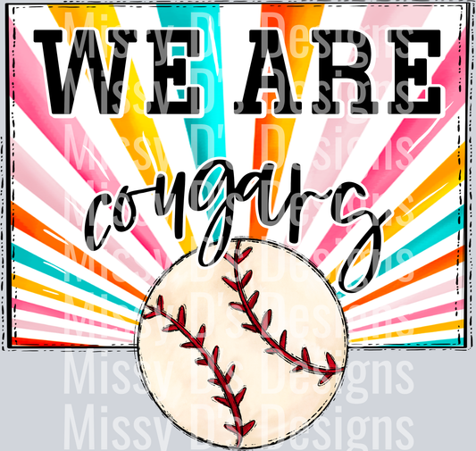 sunburst WE ARE cougars baseball