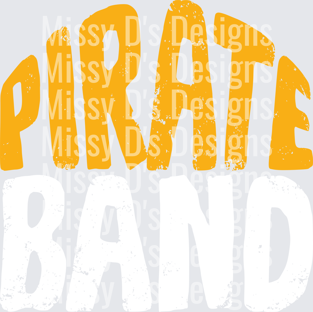 distressed band pirate gold white