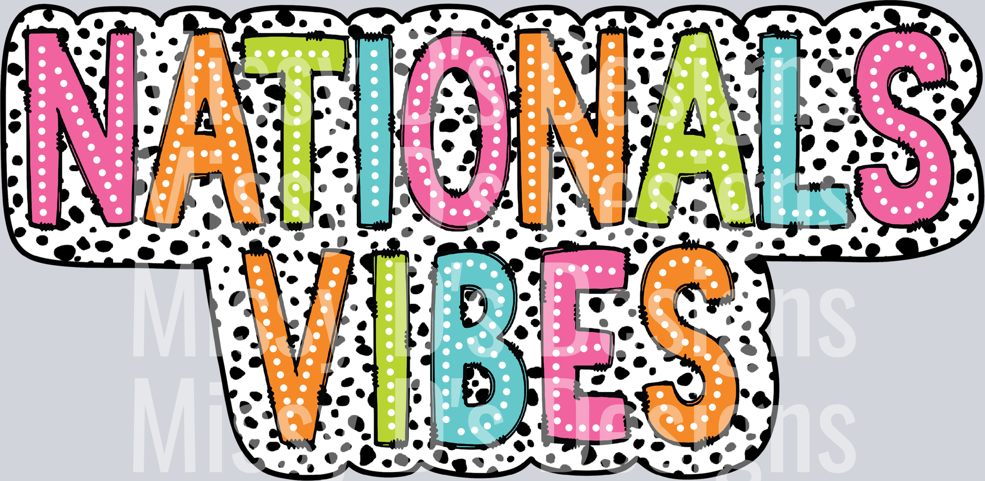 Nationals Vibes Dalmatian Dots PNG