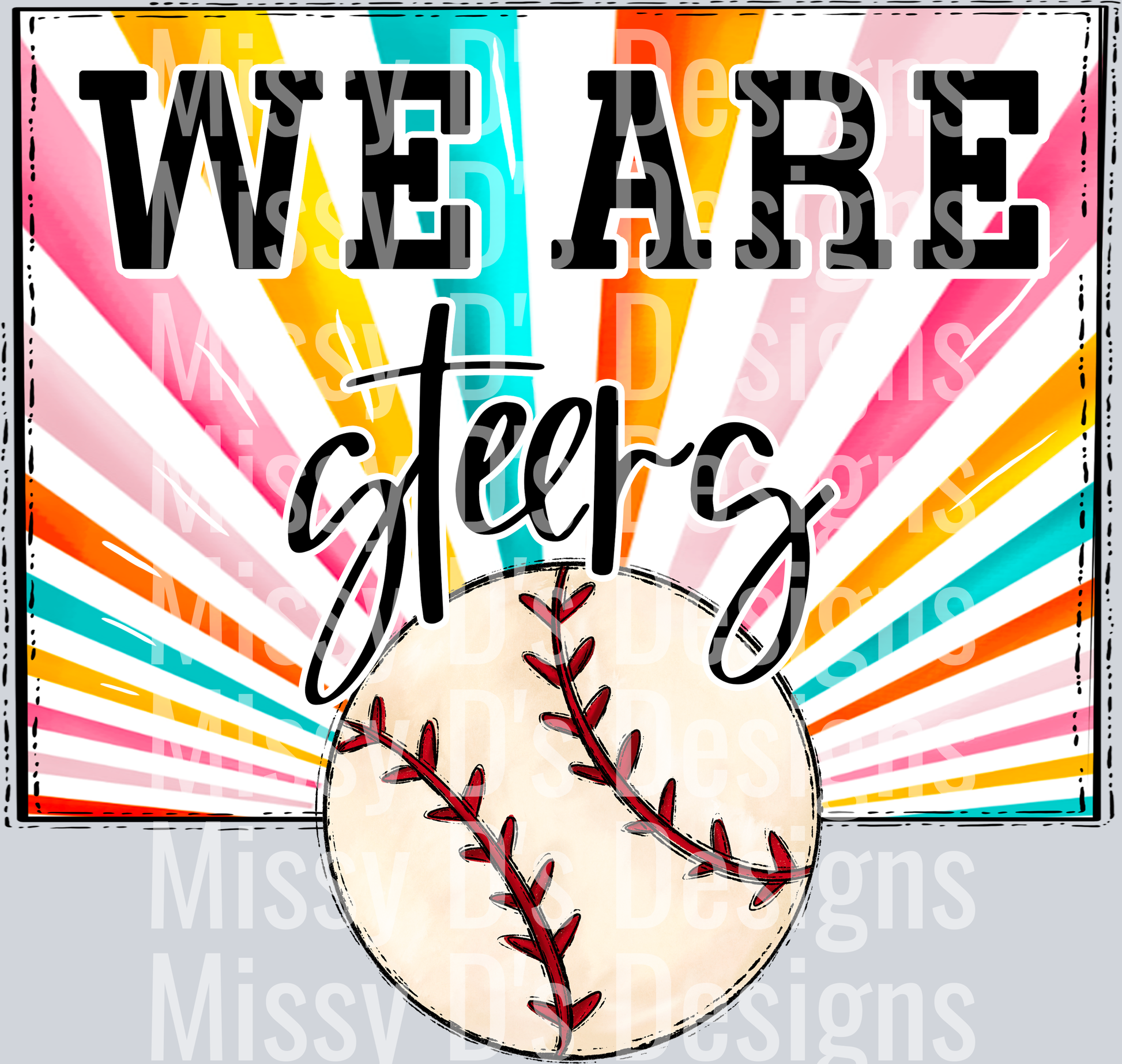 sunburst WE ARE steers baseball
