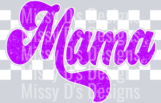 Purple Checkered Mama 2
