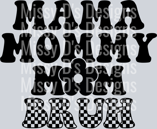mama mommy mom bruh checkered