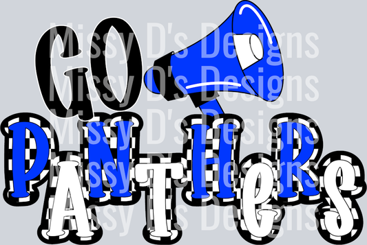 Go Panthers blue white black