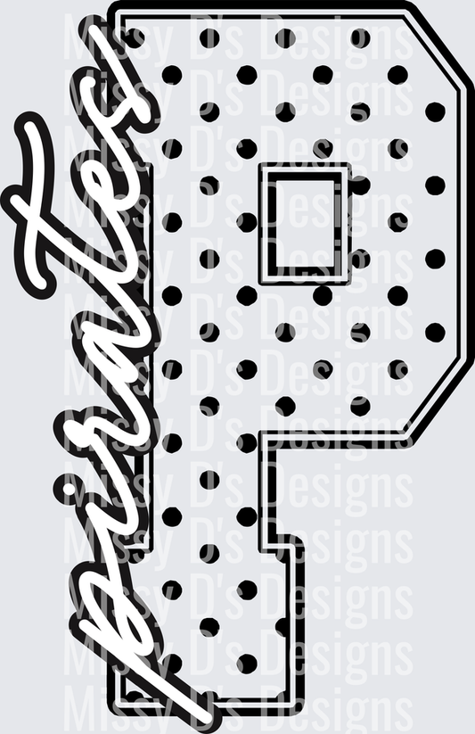 polka Dot Initial School Spirit Pirates (1)